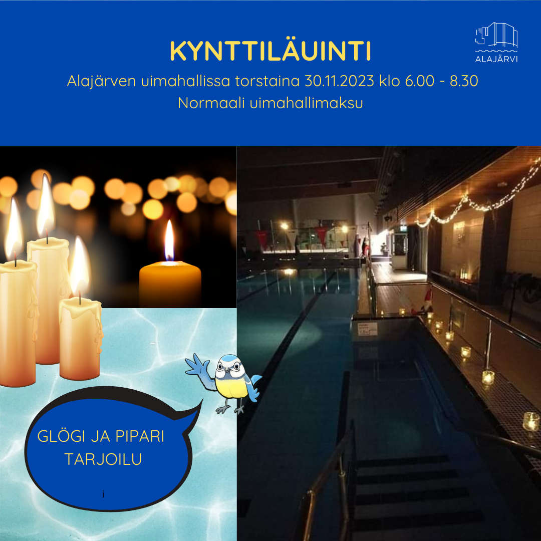 Kynttiläuinti Alajärven uimiahallilla 30.11.2023 alkaen klo 6.00